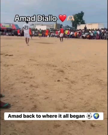 Amad diallo revisit his beginning, playing football where it all began.He started his football journey in Ivory Coast, where he was born in Abidjan. He began playing street football there before movin...