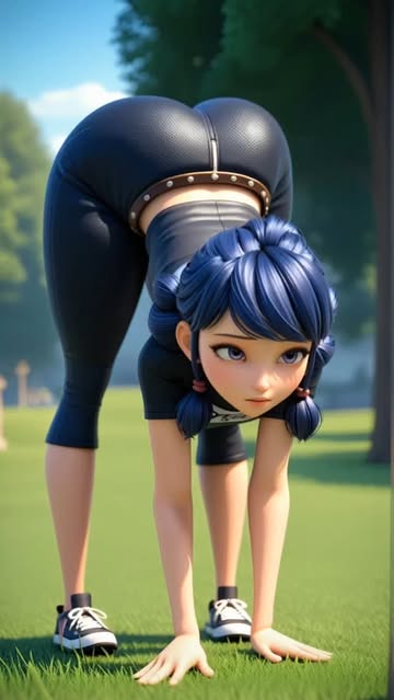 +21 year's old characterYoga#Marinette #LadyBug #Miraculous #FanArt #AI