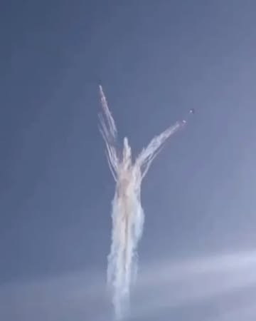 This aircraft acrobatic team created the figure of an angel in the sky at an air show using anti missile flares.