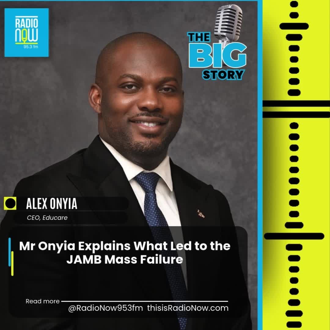 Mr Onyia Explains What Led to the JAMB Mass Failure#radionow953fm #nowtrending #lagos #nigeriaFollow, Like, Comment & ShareRead & Listen Online at thisisRadioNow.comDisclaimer: The views and opinions ...