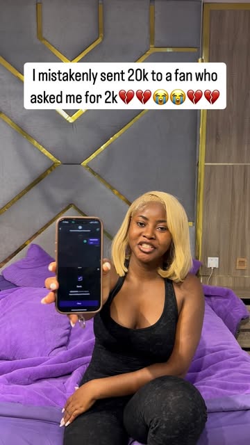 I mistakenly sent 20k to a fan who asked me for 2k💔😪😪😭Would you have sent it back if it was you😪🤔@mazitundeednut #love #viral #explore