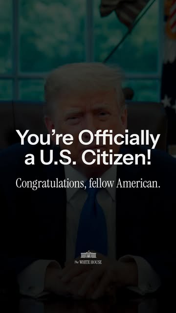PRESIDENT DONALD J. TRUMP WELCOMES AMERICA’S NEWEST CITIZENS 🇺🇸🦅“Today, you receive one of the most priceless gifts ever granted by human hands. You become a citizen of the United States of America......