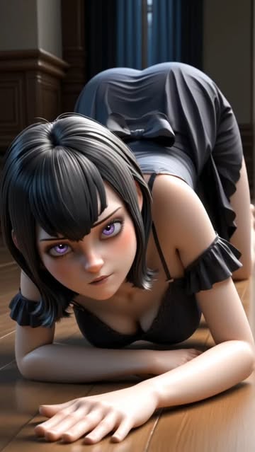 +21 year's old characterCleaning the hose#Mavis #Hoteltransylvania #Sonypictures #FanArt #AI