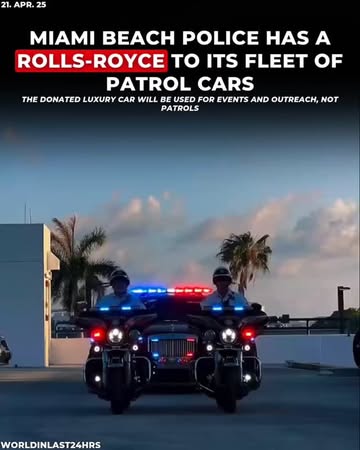 The Miami Beach Police Department has added a striking and unexpected vehicle to its fleet — a 2012 Rolls-Royce Ghost, valued at around $250,000. This luxury car, loaned to the department by Braman Mo...