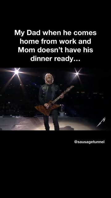 Dad and his friend are huge Metallica fans. So when he gets home and dinner isn’t ready, he plops down in his study to practice “Enter Sandman.” He’s an avid guitar player, but he struggles with the m...