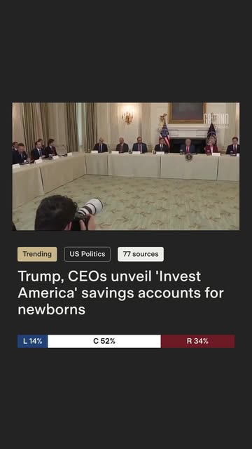 President Donald Trump introduced a new savings initiative Monday as part of the pending $1.45 trillion budget package. ⁠⁠The pilot program, called “Invest America,” would provide $1,000 in government...