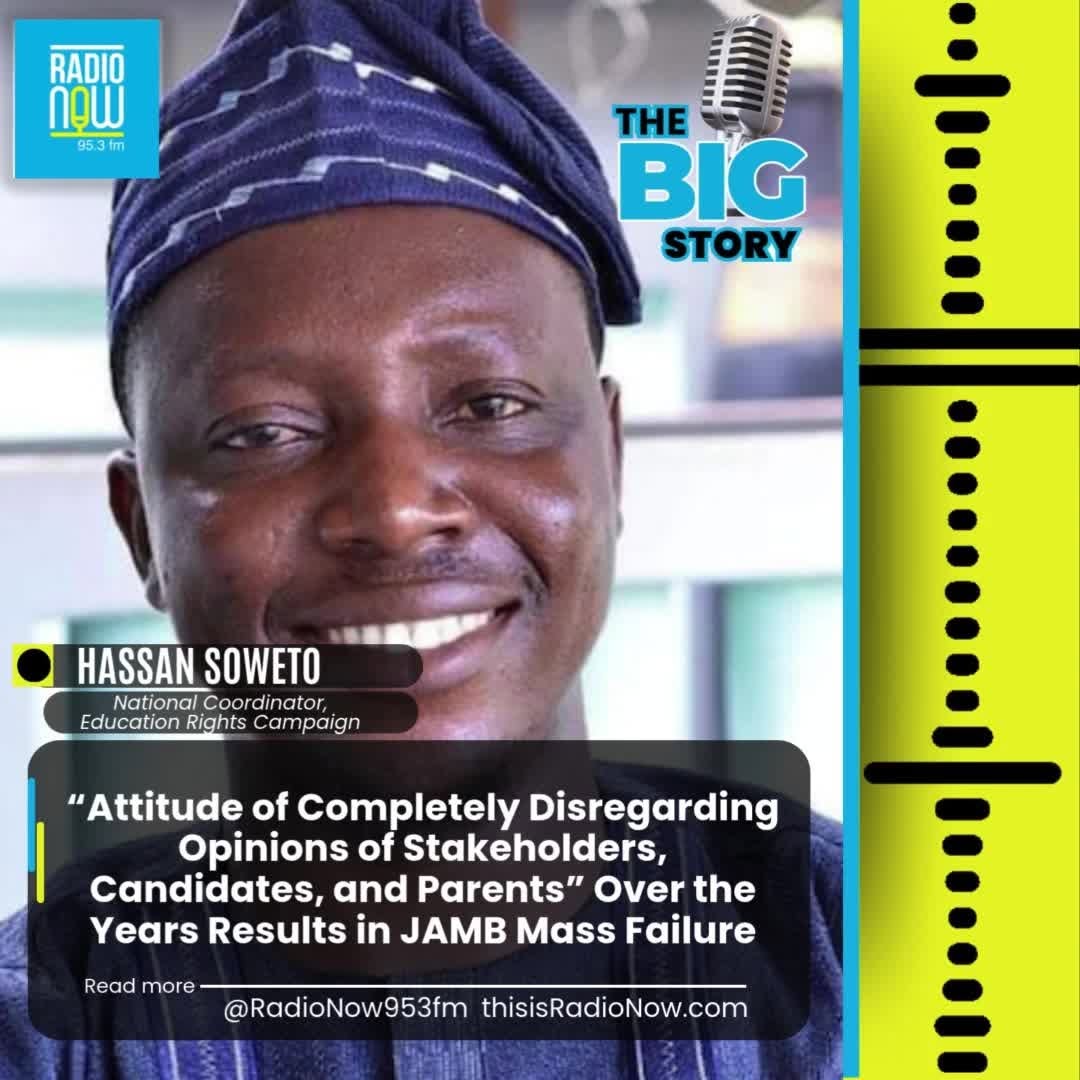 “Attitude of Completely Disregarding Opinions of Stakeholders, Candidates, and Parents” Over the Years Results in JAMB Mass Failure#radionow953fm #nowtrending #lagos #nigeria #jamb #utme Follow, Like,...