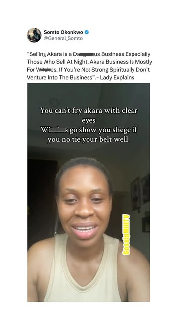 Just in: “Selling Akara is one of the most difficult business ventures in Nigeria, if you are not spiritually strong don’t venture into the business it’s not a business for the weak” -Nigerian lady re...