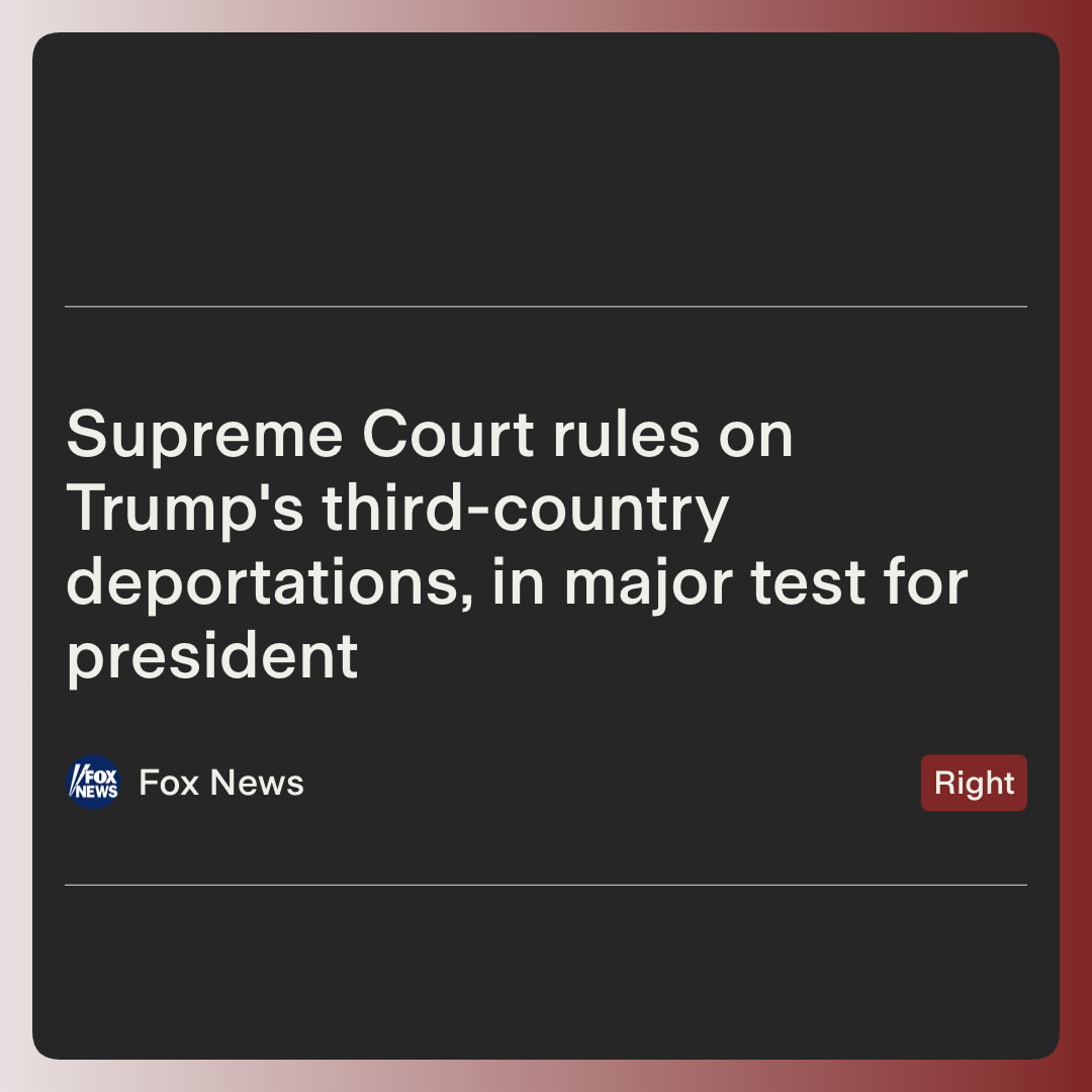 The Supreme Court lifted a lower court’s restriction on the Trump administration’s policy of deporting migrants to third countries, even when those individuals have no ties to the destination. The dec...