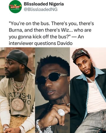 “You’re on the bus. There’s you, there’s Burna, and then there’s Wiz... who are you gonna kick off the bus?” — An interviewer questions Davido#burnaboy #wizkid #davido #afrobeats #music #tiktok #dance...
