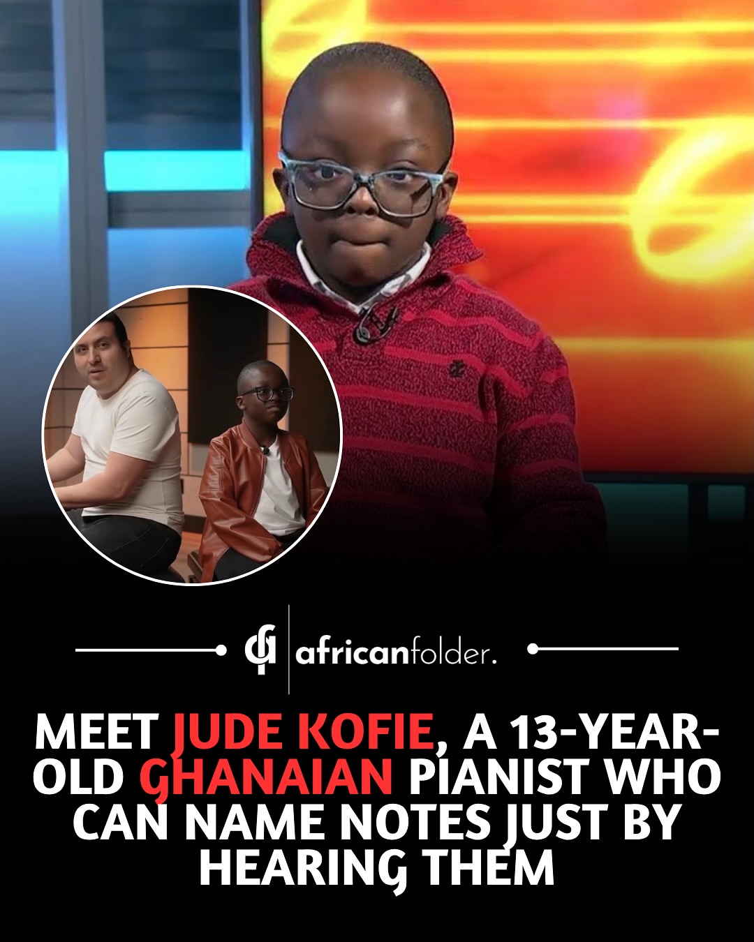 Jude Kofie, a 13-year-old US-based Ghanaian pianist, can identify musical notes just by hearing them.He was nominated for “Most Inspiring Pianist of the Year” at the 2024 Pianote Awards, recognized fo...