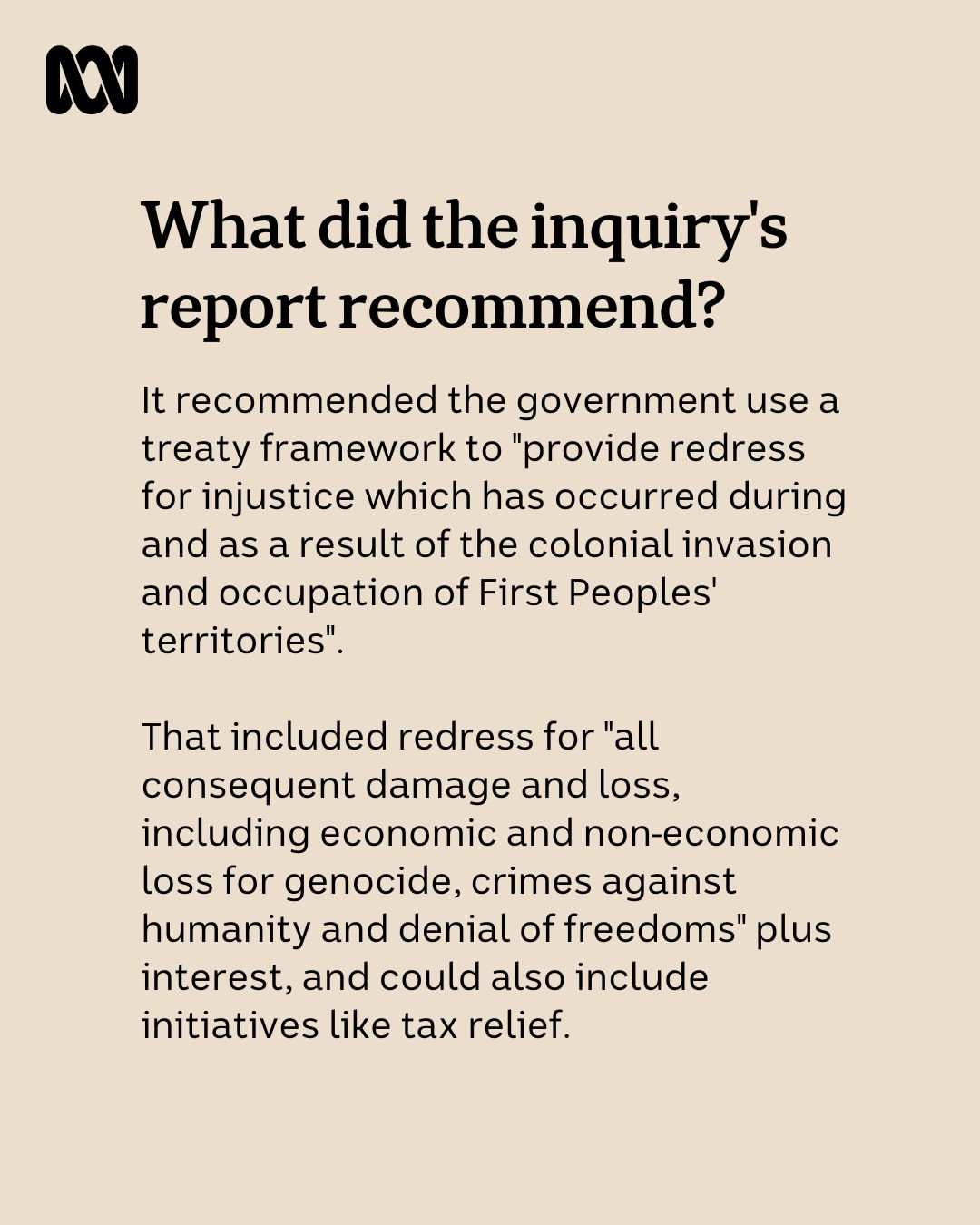 Australia's first formal truth-telling inquiry has found crimes against humanity and genocide were committed against Aboriginal people in Victoria, and has recommended that Victorian First Peoples be ...