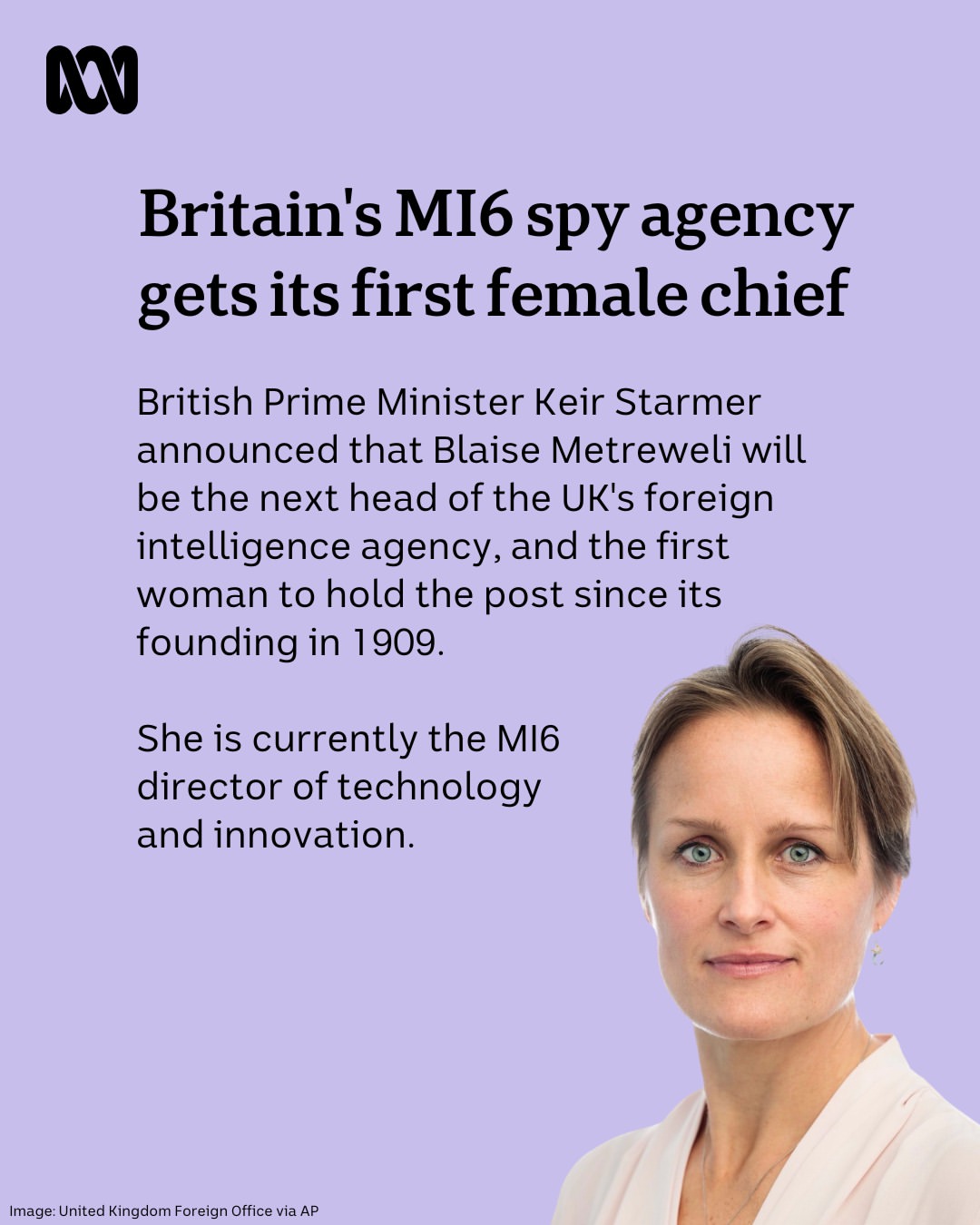 Britain’s real-life spies have finally caught up with James Bond, with MI6 appointing its first female chief.Blaise Metreweli, who joined the Secret Intelligence Service in 1999, will become the 18th ...
