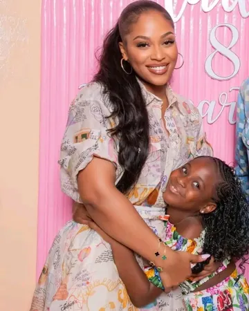 Beautiful photos of Davido's second daughter, Hailey Adeleke and her mother, Amanda at her 8th birthday party