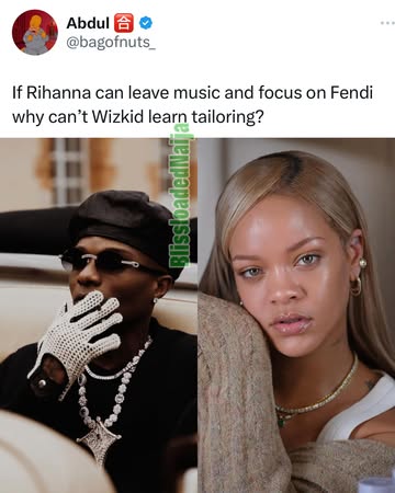 “If Rihanna can leave music and focus on Fendi why can’t Wizkid learn tailoring….” - Twitter user says #rihana #badgalriri #wizkid #wizkidayo #afrobeats #music #tiktok #dance #funnyvideos #dancer #ree...