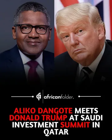 Africa’s richest man, Aliko Dangote, was seen exchanging pleasantries with U.S. President Donald Trump during a high-profile visit to Qatar.The meeting happened during Trump’s stop in Doha, where he w...
