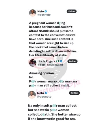 Following the Viral Story of a Pregnant Woman Who passed away due to unpaid N500k Medical Bills, Doctor Reveals the Consequences of Marrying Financially Unprepared…#instablog9jaGists #TrendingStory #A...