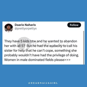 What are your thoughts on this? I will reserve my comment until I hear from you my ladies Please share your thoughts in the comments, i will be reading#nigerianwomen #nigerianmen #marriage #dearnaijag...
