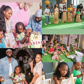 Nigerian singer, Davido's second babymama Amanda shares more lovely moments from their daughter, Hailey Adeleke's 8th birthday party
