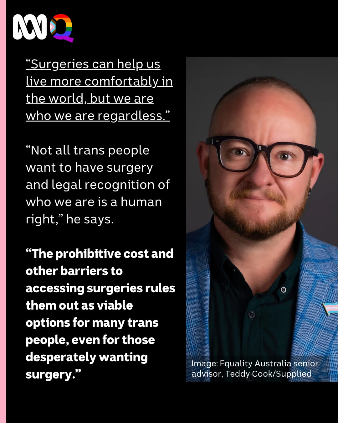 The largest package of LGBTQIA+ reforms in NSW history comes into effect today, including new birth certificate laws for trans people. ✍️: @schafted for @abcqueer 📬: Get the latest from ABCQueer strai...