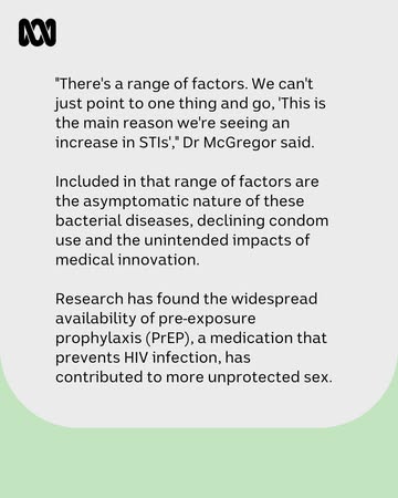 Why exactly are STIs spreading more and more across Australia?Sexual transmitted infections have continued to grow across Australia over the last three decades, with chlamydia, gonorrhoea and syphilis...