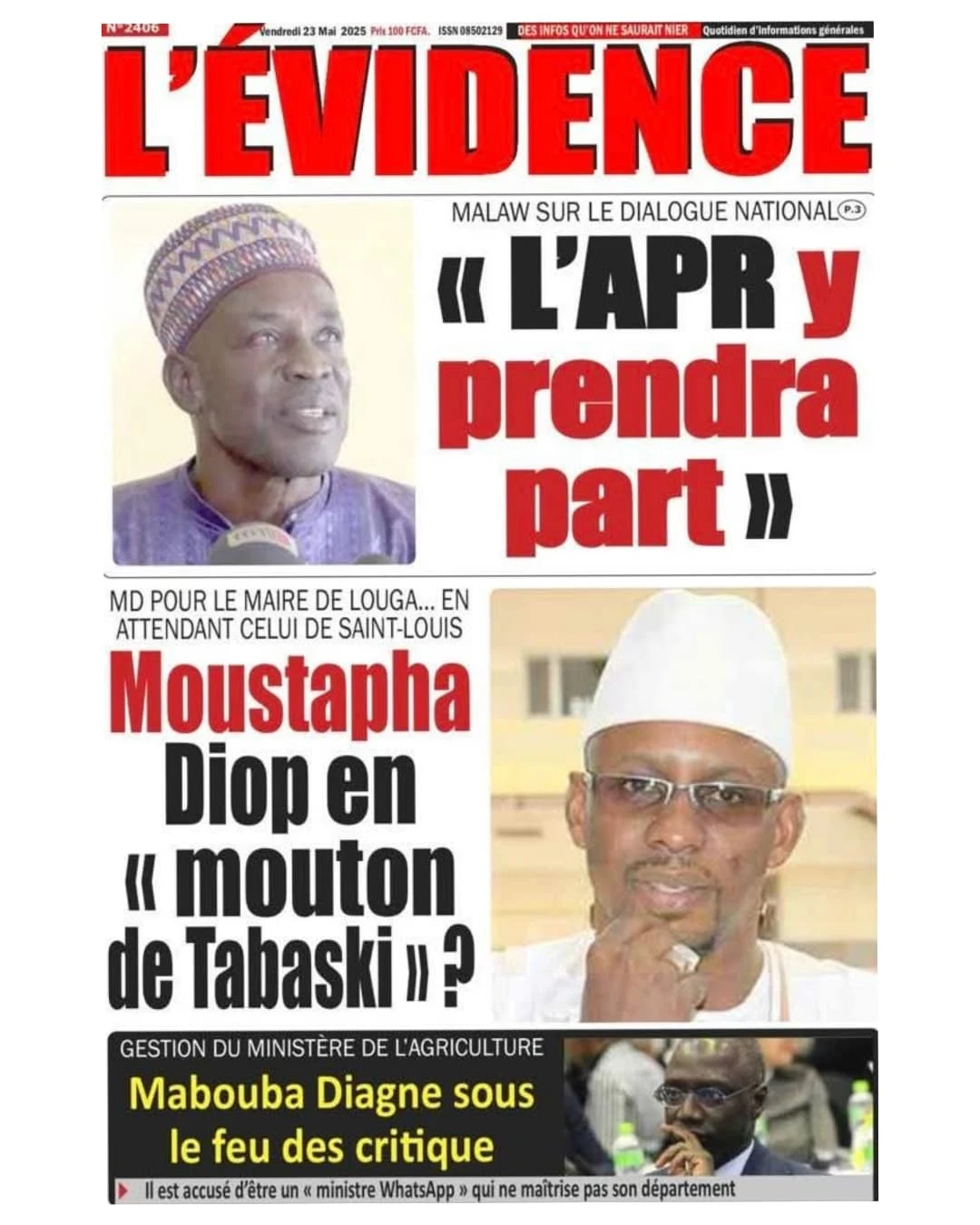 🔴[𝗦𝗘𝗡𝗘𝗚𝗔𝗟] 🇸🇳 : Unes des journaux de Vendredi 23 Mai 2025.#RevueDePresse____________________________________________@dakar_snap #election2024 #MackySall #presidentielle2024 #senegalaise #senegal🇸🇳 #da...