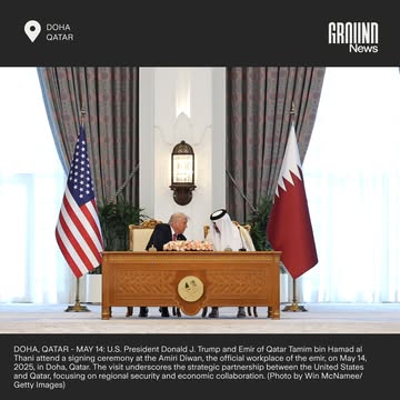 President Donald Trump concluded a multi-nation trip to the Middle East on Friday, announcing a slate of large-scale economic agreements with Saudi Arabia, Qatar, and the UAE. ⁠⁠In Saudi Arabia, he si...