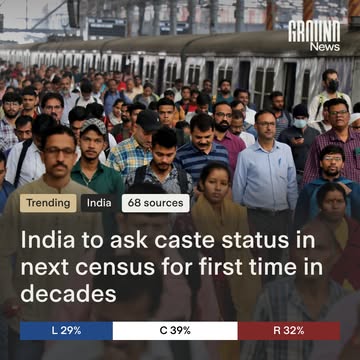 India will include caste data in its next national census, a move that could reshape the country’s policies on affirmative action and political representation. ⁠⁠The caste system, a rigid social hiera...