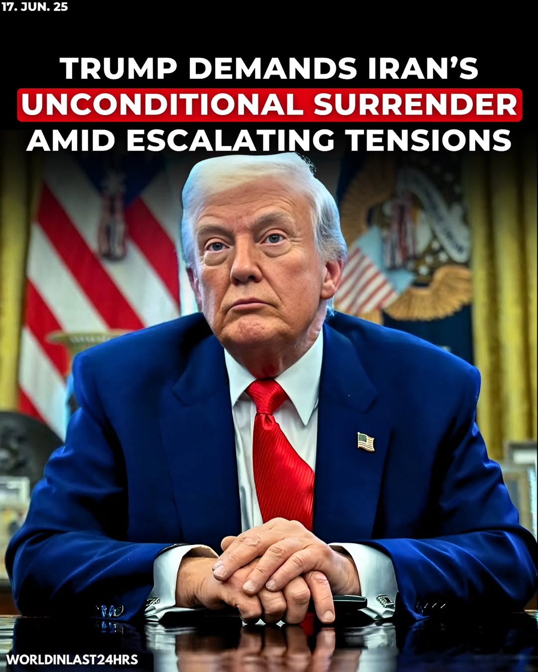 a dramatic escalation in U.S.–Iran tensions, where U.S. President Donald Trump publicly demanded that Iran agree to an “unconditional surrender.” Such a statement typically implies that Iran must give...