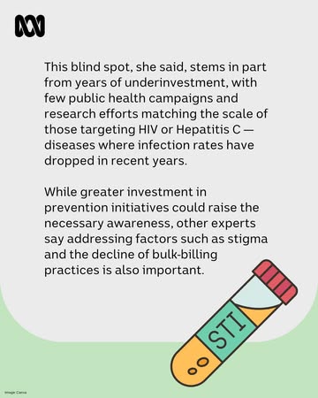Why exactly are STIs spreading more and more across Australia?Sexual transmitted infections have continued to grow across Australia over the last three decades, with chlamydia, gonorrhoea and syphilis...