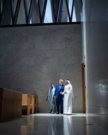 📍 President Trump at the Abrahamic Family House in Abu Dhabi.