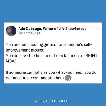 A lil PSA for my women. Please, that relationship is not do or d1e! Stop making excuses for men who are undeserving of you, what you tolerate now, you will tolerate forever #relationship #marriage #da...