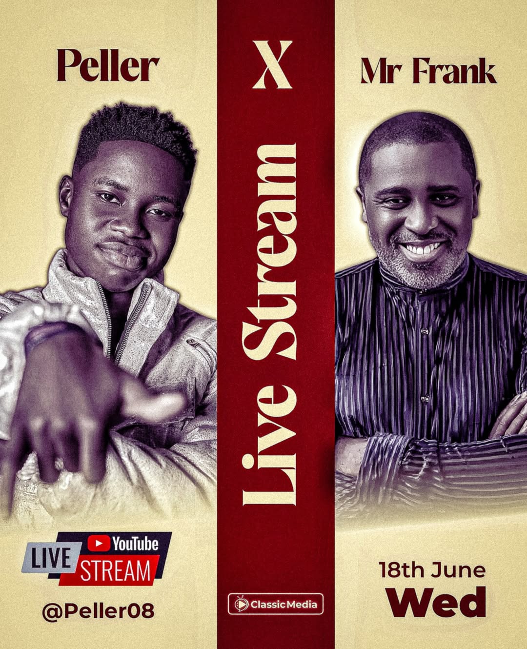 Peller hosts the iconic Frank Edoho this Wednesday, June 18th. Get ready! π₯@peller089 @frankedoho