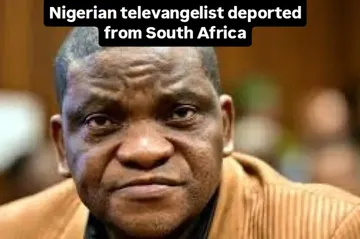 Nigerian televangelist deported from South AfricaA Nigerian televangelist acquitted of raping young women from his church was to leave South Africa on Sunday, local media said, just days after prosecu...