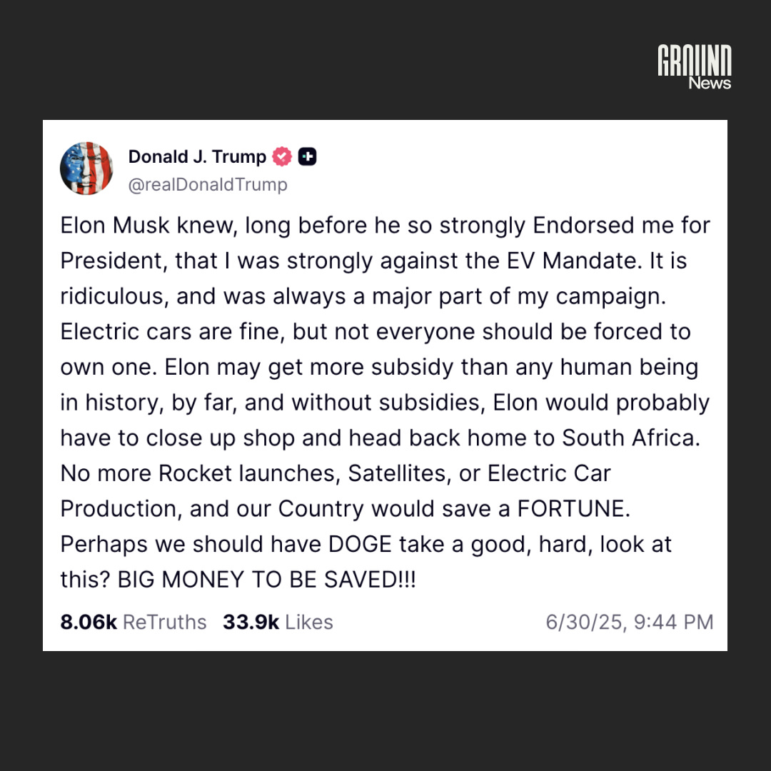 Elon Musk and Donald Trump’s public feud has reignited after a short-lived pause. “Without subsidies, Elon would probably have to close up shop and head back home to South Africa,” Trump posted on Tru...