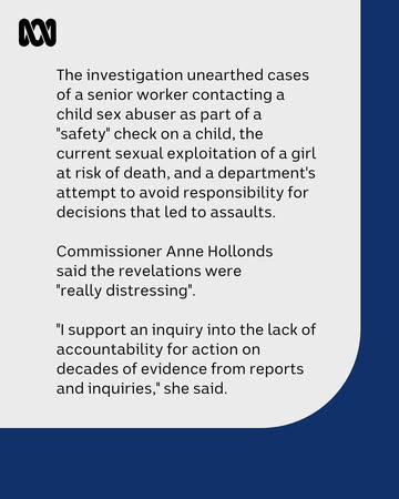 The national children’s commissioner wants a cabinet minister for children and is calling on governments to “act on evidence” from child protection reports.✍️ Investigative reporter Katri Uibu via ABC...
