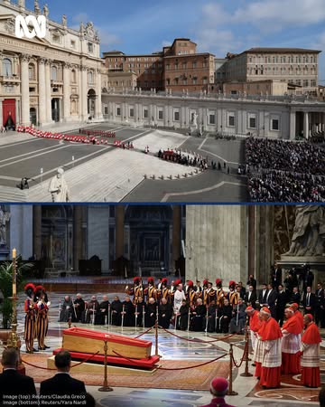 Pope Francis’s body arrived at Saint Peter’s Basilica on Wednesday to lie in state for three days before his weekend funeral. Red-hatted cardinals, priests, candle-carrying friars and helmeted Swiss G...