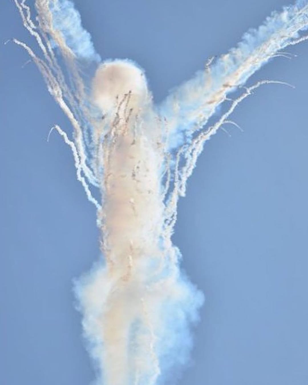 This aircraft acrobatic team created the figure of an angel in the sky at an air show using anti missile flares.