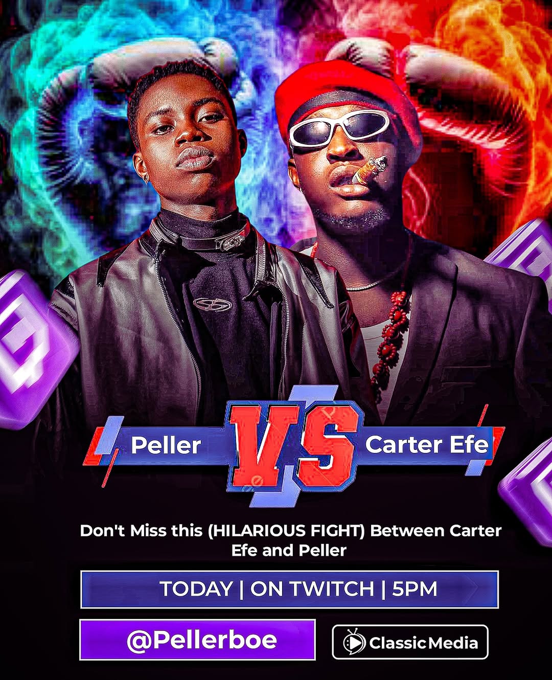 Don’t miss the hilarious clash between Peller and Carterefe today — wahala no dey finish 😂🔥@peller089 @carterefe
