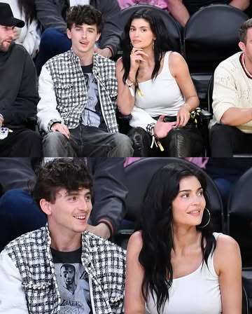 #KylieJenner and #TimothΓ©eChalamet are locking lips! π@kyliejenner @tchalamet On Wednesday, April 30, the couple was snapped sharing a kiss as they sat courtside during a date night at the Los Angeles...