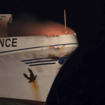 A ship carrying humanitarian aid to Gaza was struck by drones in international waters near Malta early Friday, according to the Freedom Flotilla Coalition. The vessel, Conscience, suffered damage to i...