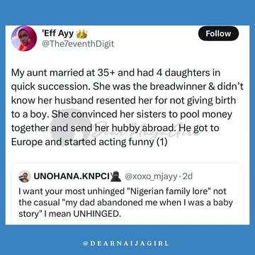 Im still short of words. Why are they looking for her? #dearnaijagirl #marriage