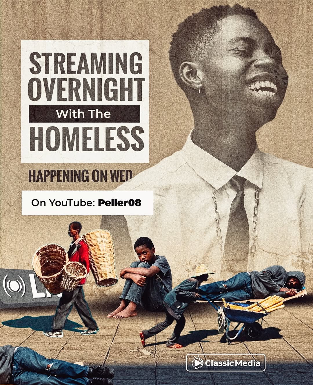 Peller’s next stream: one night with the homeless @peller089 #explore #explorepage #classicmedia01