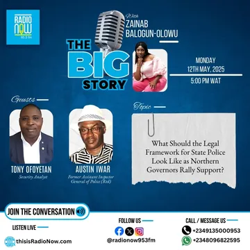 Today on #TheBigStory with Zainab Balogun-OlowuTopic: WHAT SHOULD THE LEGAL FRAMEWORK FOR STATE POLICE LOOK LIKE AS NORTHERN GOVERNORS RALLY SUPPORT?Guests: Tony Ofoyetan and Austin IwarListen Live @ ...