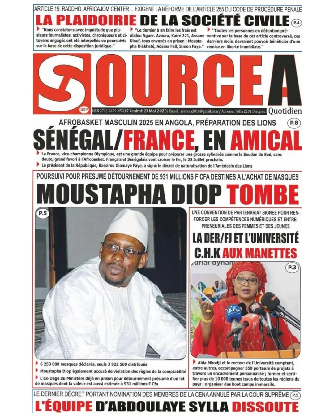 🔴[𝗦𝗘𝗡𝗘𝗚𝗔𝗟] 🇸🇳 : Unes des journaux de Vendredi 23 Mai 2025.#RevueDePresse____________________________________________@dakar_snap #election2024 #MackySall #presidentielle2024 #senegalaise #senegal🇸🇳 #da...