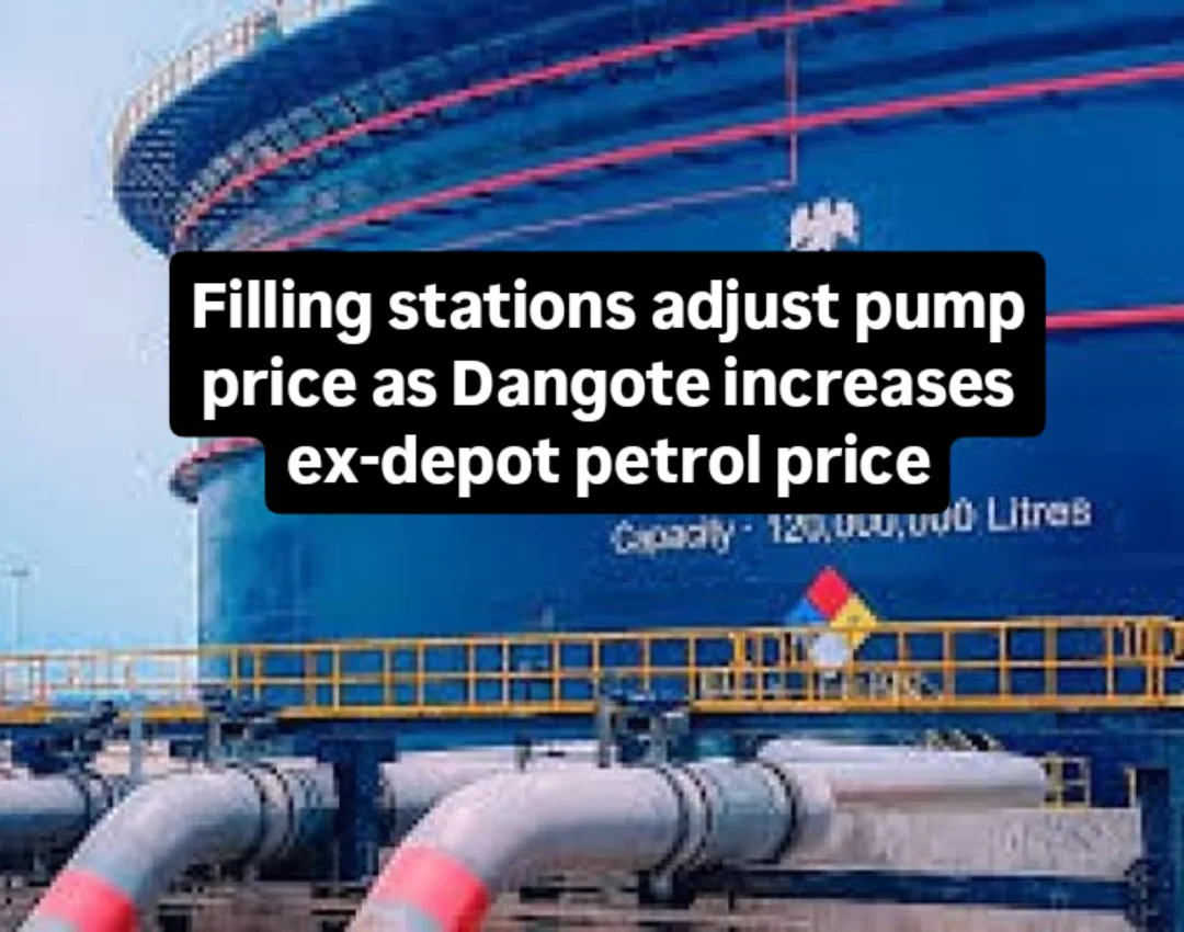 Filling stations adjust pump price as Dangote increases ex-depot petrol priceFilling stations across the Lagos metropolis Saturday morning responded to the hike in the ex- depot price of Premium Motor...