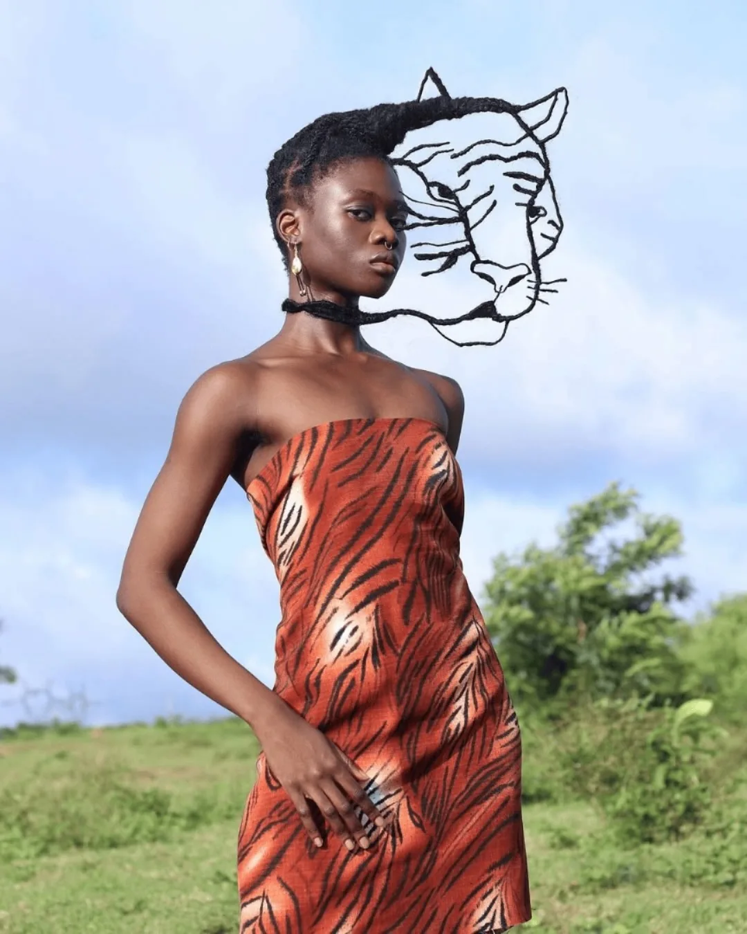 Laetitia Ky, a feminist artist from Ivory Coast, creates stunning art using her own hair. With wire and thread, she sculpts it into detailed, sketch-like designs.Inspired by traditional African hairst...