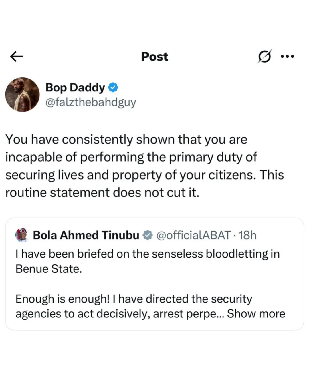 Over 200 people lost their lives in Nigeria on Sunday, June 14, 2025, as bandits stormed a village in Benue State, reigniting long-standing violence in the region.In response, Nigerian stars like 2Bab...