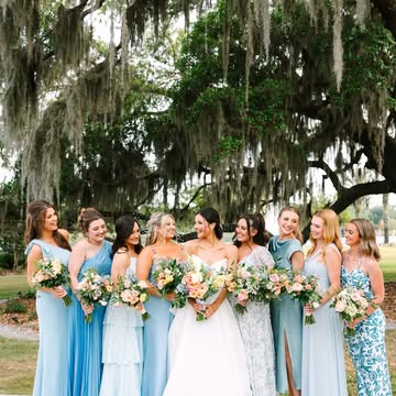 The Girls & The Guys🤍 Our people we call friends but really they’re family. Couldn’t have been more happy to stand next to these people on our wedding day! #wedding #wedding2024 #wedding2025 #springwe...