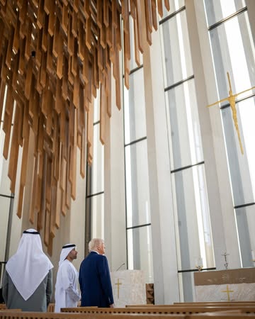 📍 President Trump at the Abrahamic Family House in Abu Dhabi.